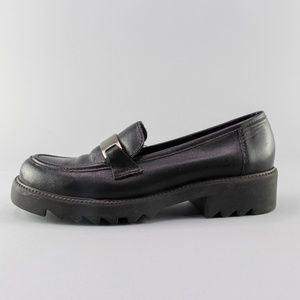 90s Vintage Loafers | Chunky Leather Shoes